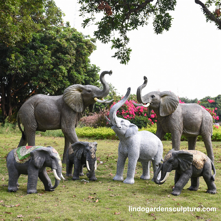 Elephant Garden Statues - Lindo Garden Sculpture