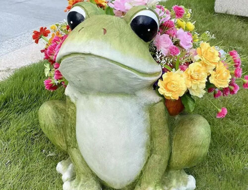Frog Flowerpot Statue for Garden