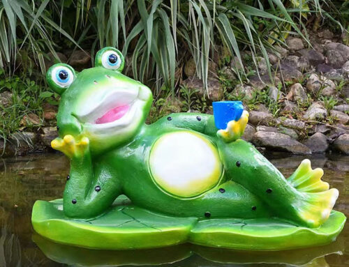Painted Frog Statues