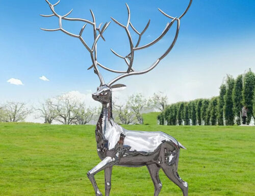 Metal Deer Statue