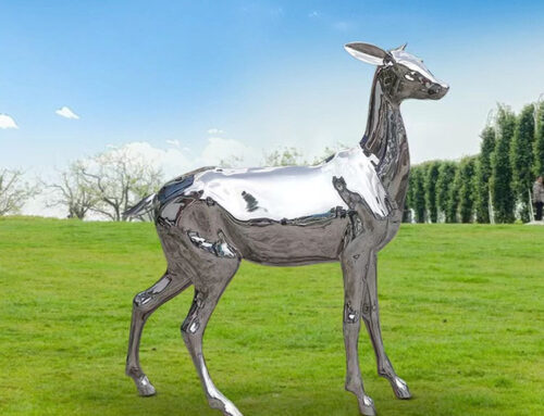 Stainless Steel Deer Sculpture for Garden