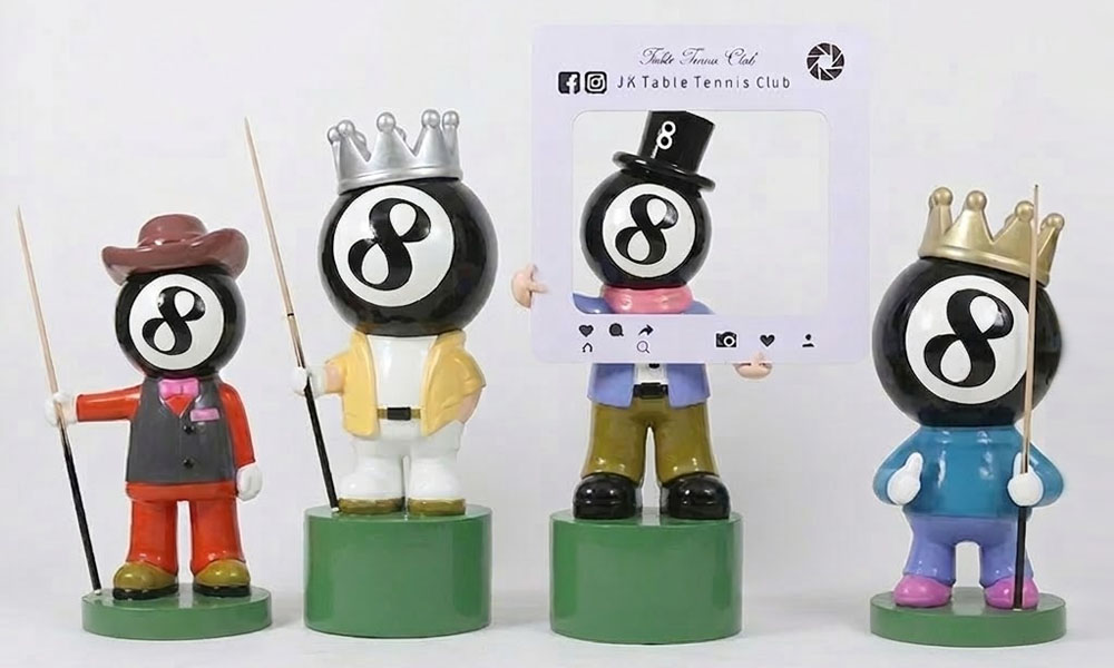 Custom Commercial 8-Ball Statues for Billiards Halls