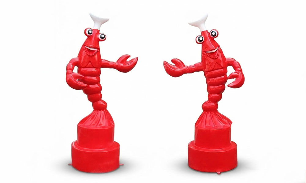 Seafood Restaurant Welcome Statues Resin Sculptures