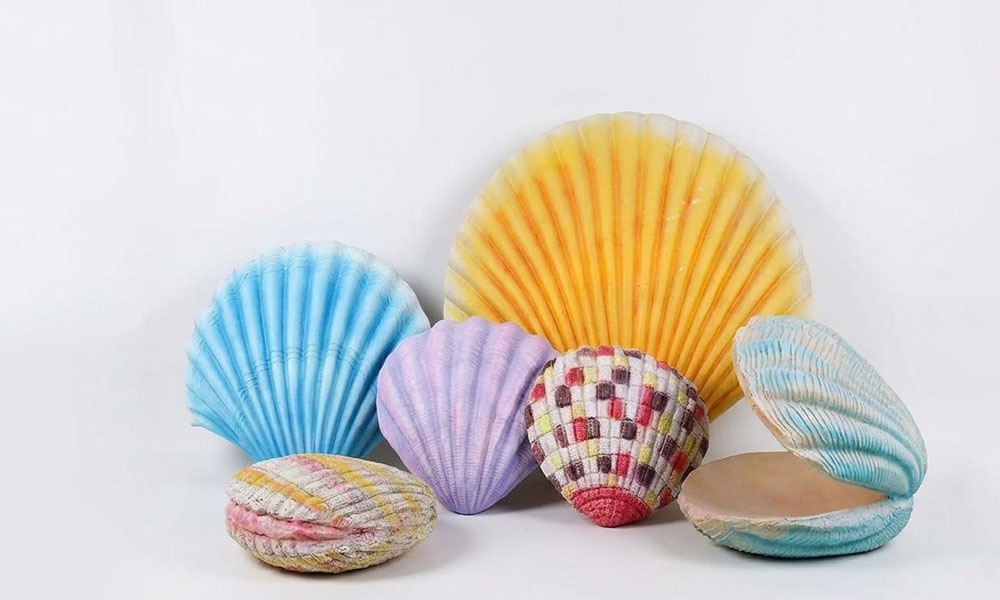Giant Sea Shell Statues: Scallop & Conch Garden Sculptures