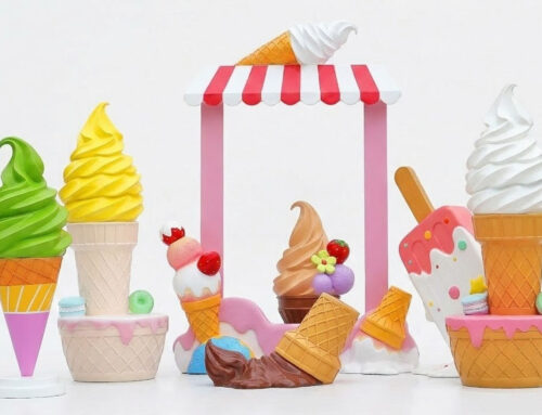 3D Ice Cream & Cake Sculptures for Dessert Shop