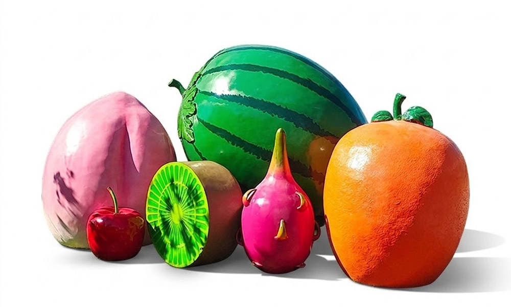 Giant Fruit Garden Sculptures Large Fiberglass Fruit Statues