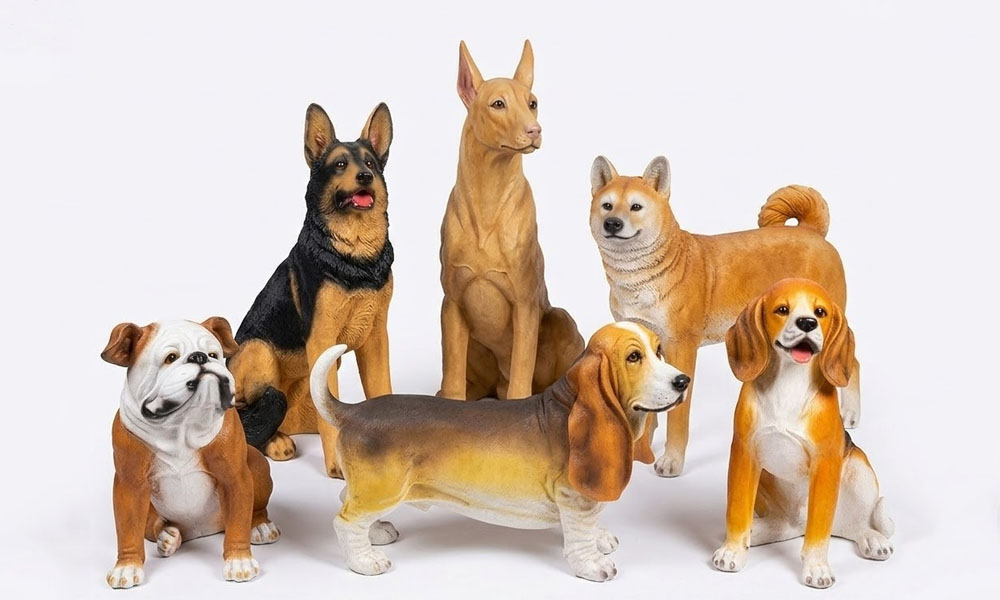 Decorative Outdoor Dog Statues and Wolf Sculptures