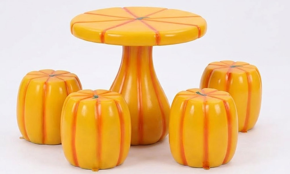 Pumpkin Garden Furniture Set Outdoor Table and Chairs
