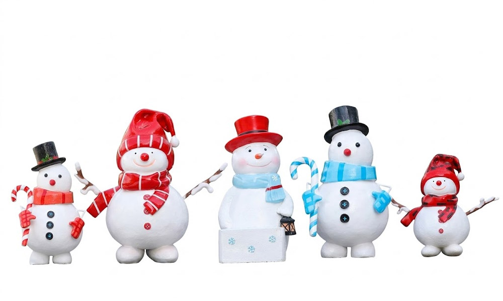 Large Outdoor Christmas Snowman Statues for Garden Decor