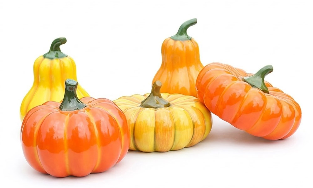 Large Pumpkin Garden Ornaments Fiberglass Fall Statues