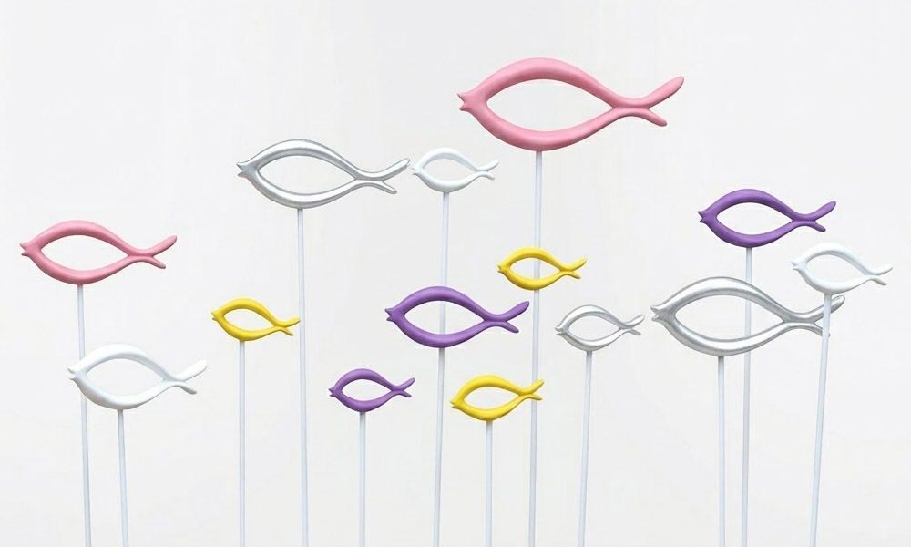 Minimalist Pond & Fountain Art Outdoor Fish Statues