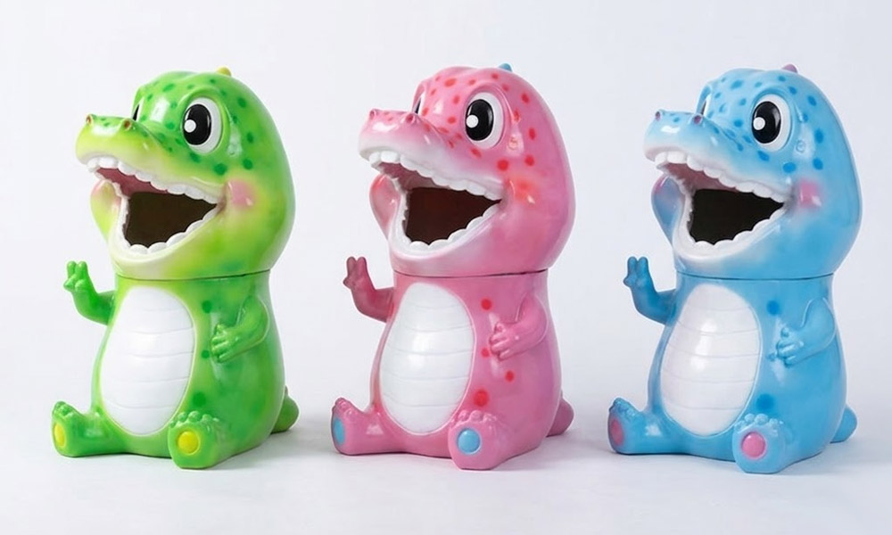 Cute Crocodile Trash Cans for Schools and Zoos
