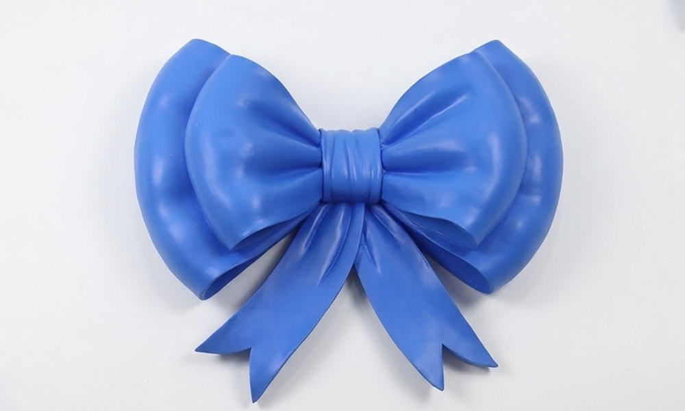 Large 3D Resin Bow Wall Sculpture Decorative Ribbon Statue