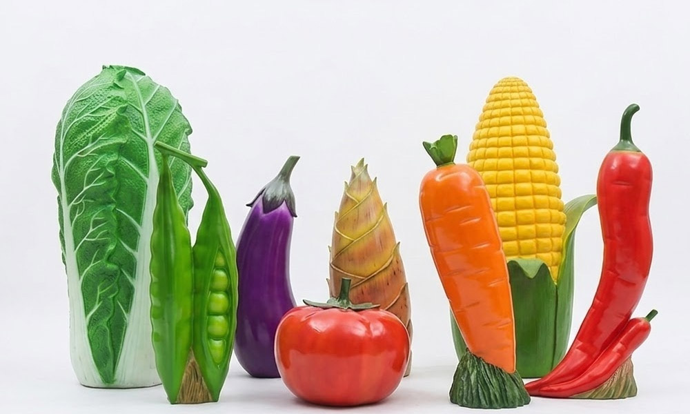 Giant Fiberglass Vegetable Sculptures for Outdoor Decor
