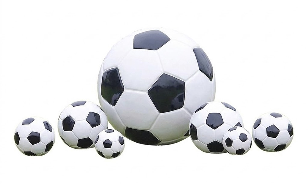 Fiberglass Soccer Ball Statues Large Outdoor Sports Sculptures