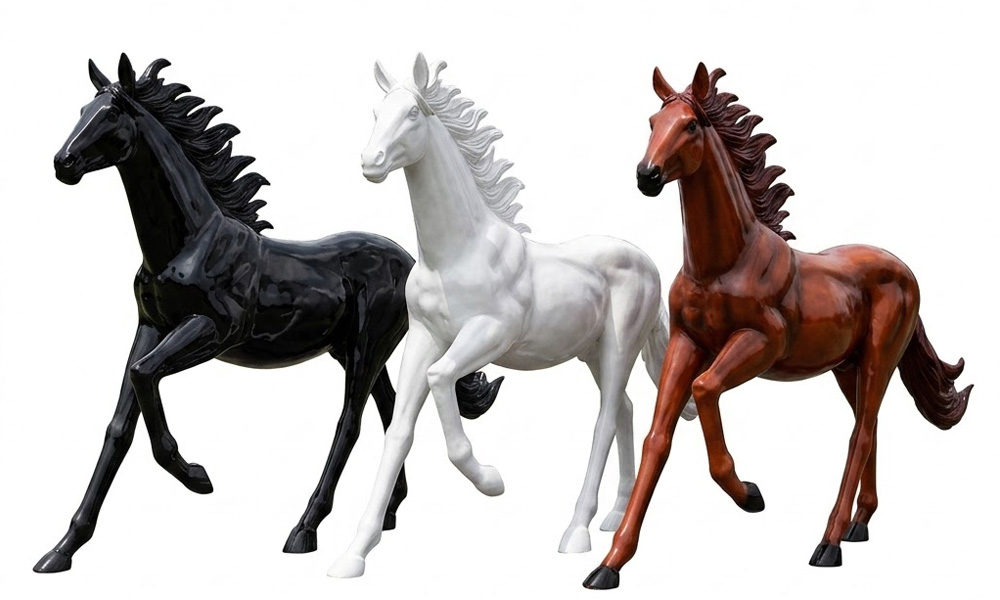Large Running Horse Statue Life-Size Outdoor Garden Sculpture