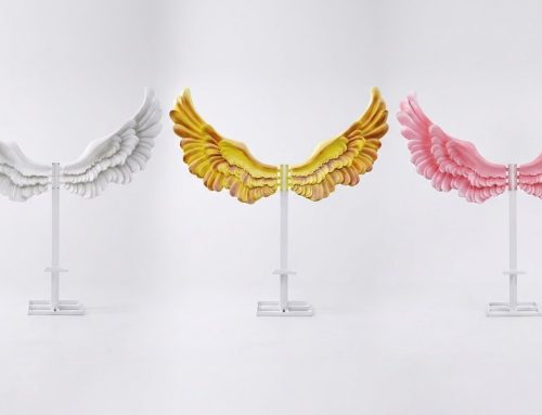 Large Interactive Angel Wings Sculpture for Public Spaces