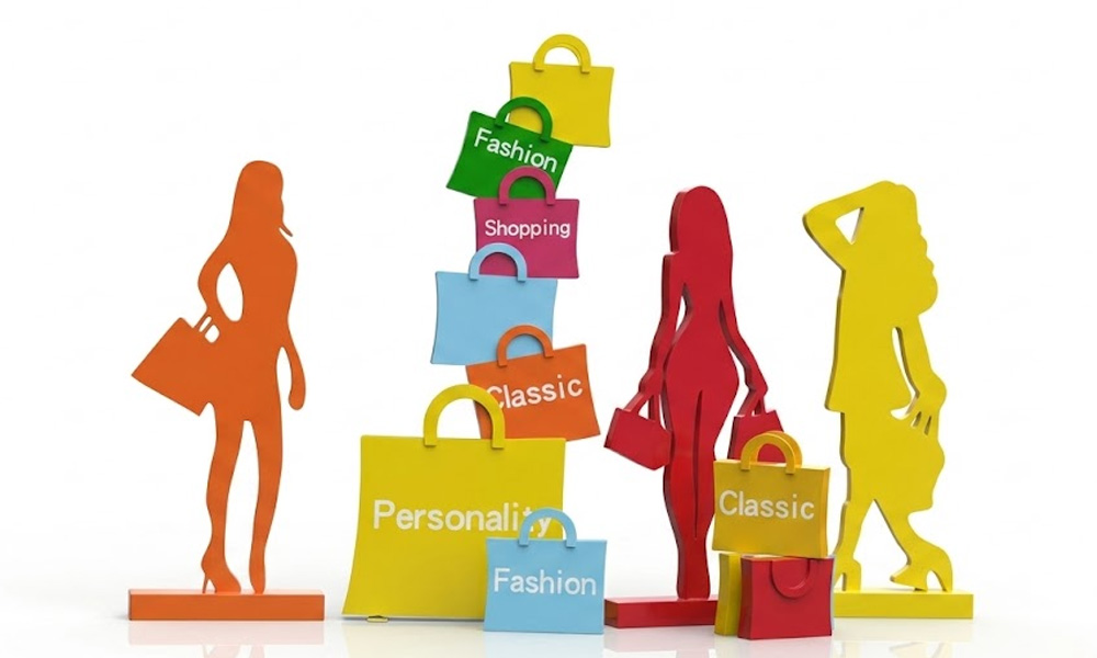 Pop Art Fashion Sculpture Modern Outdoor Shopping Statue