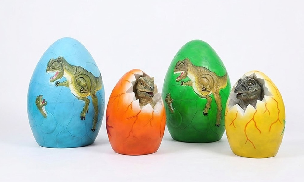 Realistic Dinosaur Egg Yard Art Jurassic Garden Sculptures