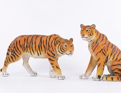 Large Realistic Tiger Sculptures for Rock Gardens and Ponds