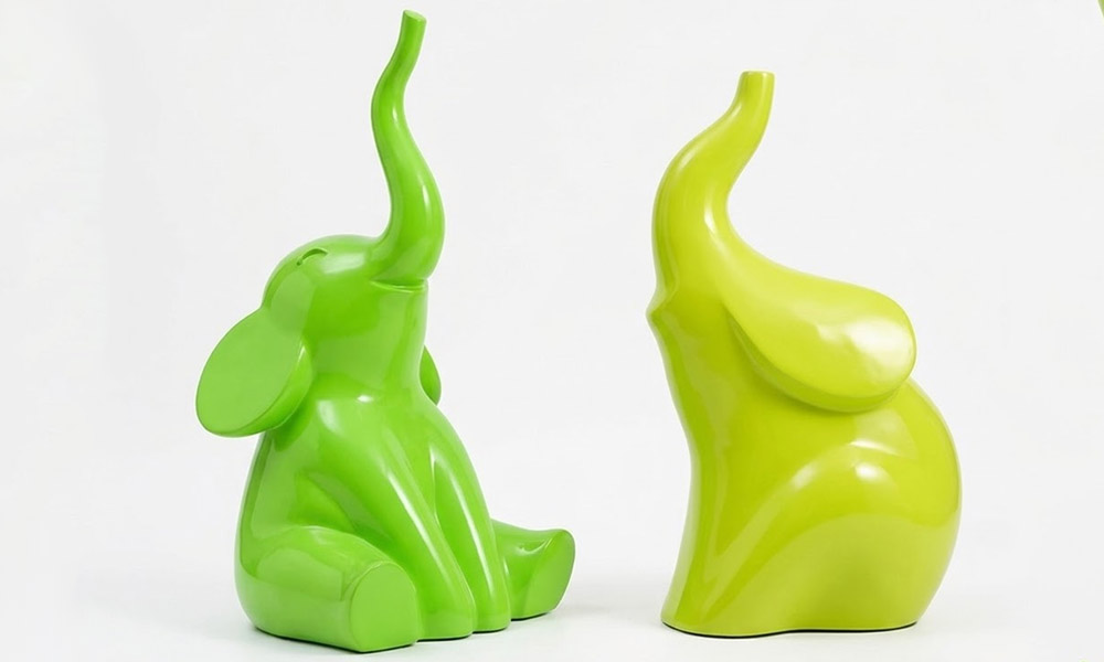 Modern Minimalist Elephant Statue Abstract Resin Sculpture