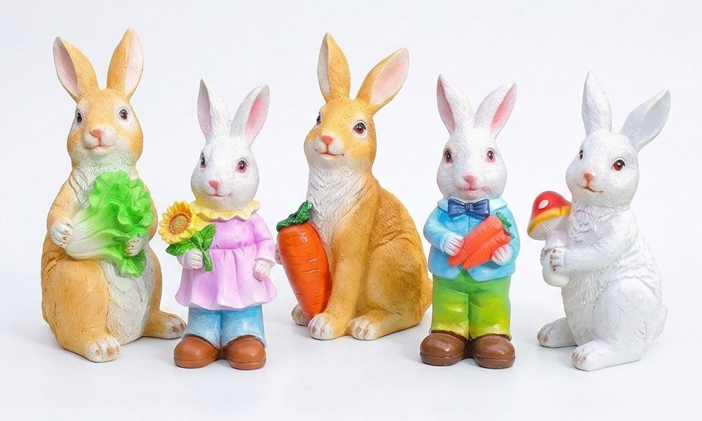 Whimsical Bunny Sculptures for Botanical Garden Landscapes
