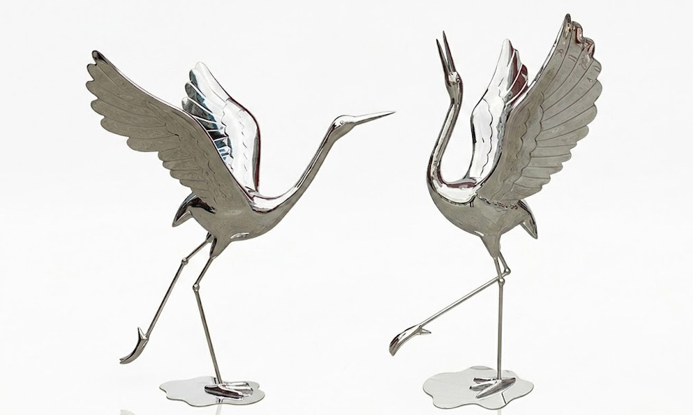 Large-Scale Metal Bird Statues Landmark Art for Botanical Parks