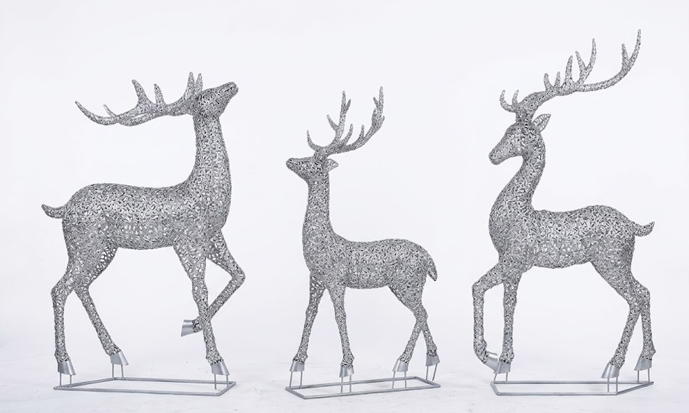Landmark Metal Deer Sculptures for Botanical Gardens & Parks