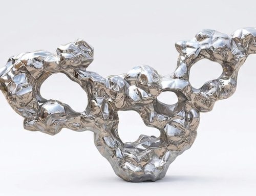 Luxury 304 Stainless Steel Sculpture Large Abstract Rock