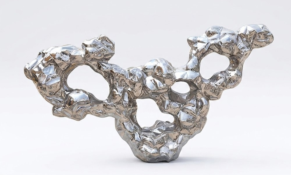 Luxury 304 Stainless Steel Sculpture Large Abstract Rock