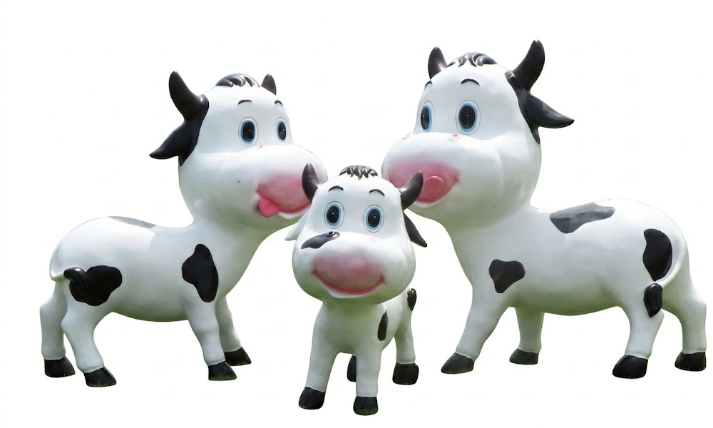 Decorative Cow Lawn Ornaments Whimsical Garden Sculpture