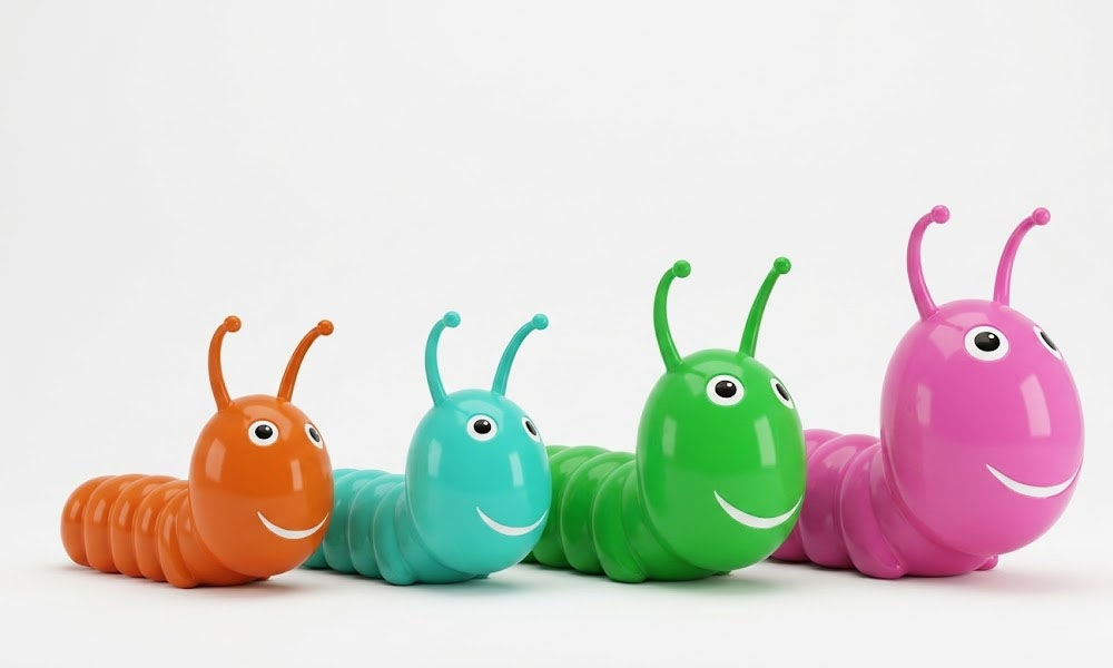 Custom Fiberglass Caterpillar Statues Multi-Size Outdoor Art