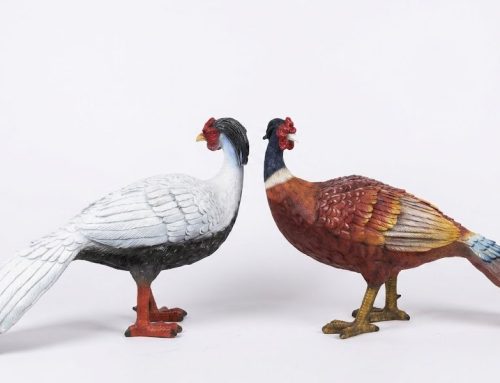 Tragopan & Pheasant Statues Outdoor Bird Garden Ornaments